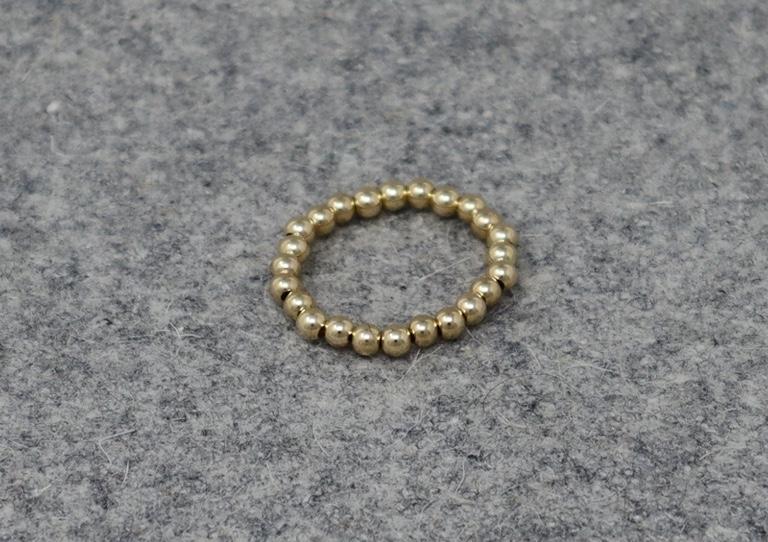 Ring elastisch vergoldete, versilberte oder rosévergoldete Perlen