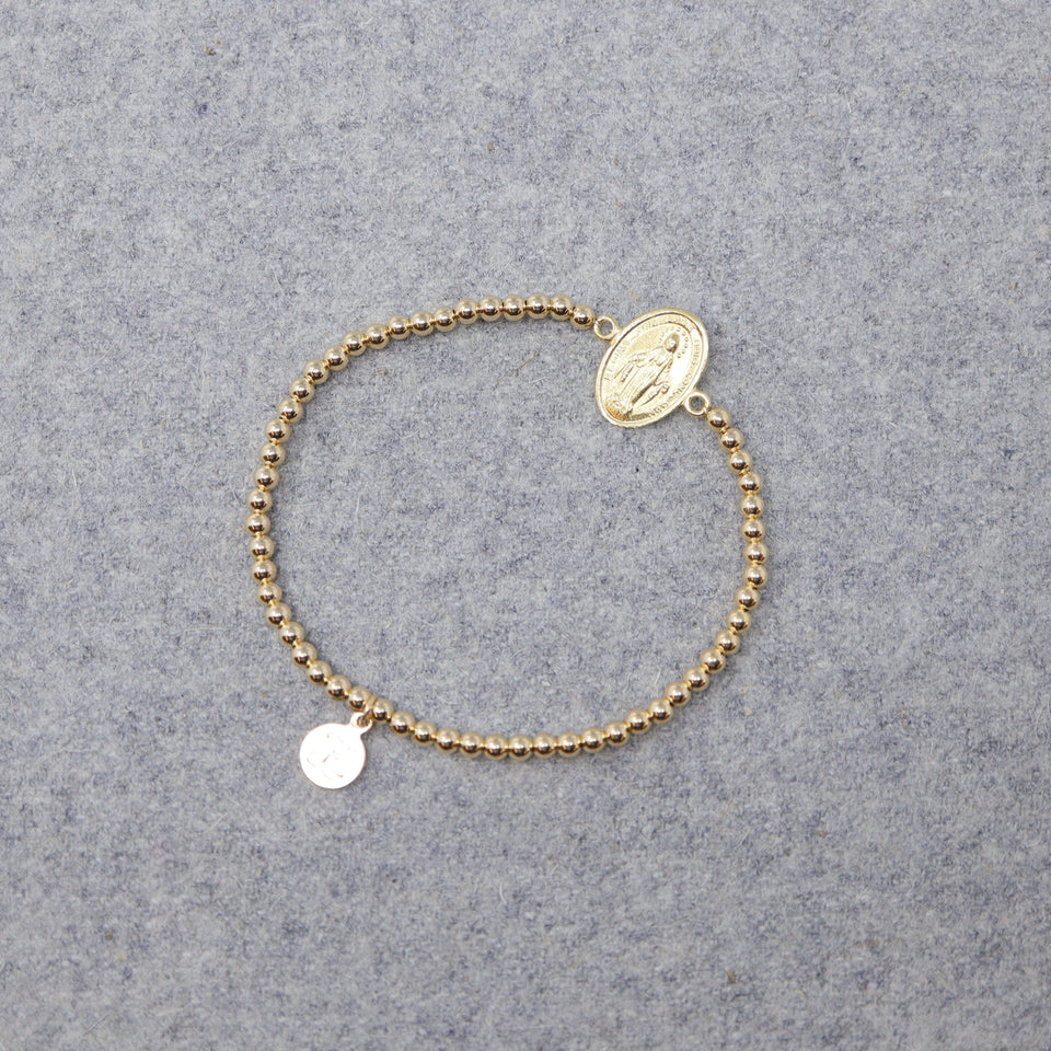MARIA ARMBAND GOLDFARBIGE PERLEN