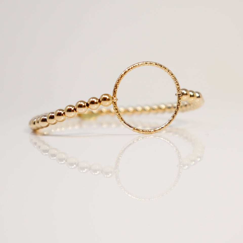 Big golden circle Bracelet