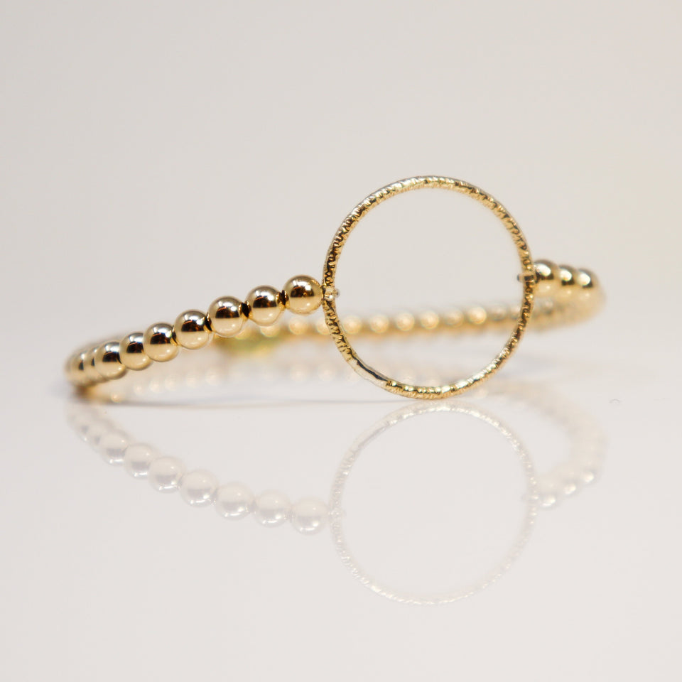 Big golden circle Bracelet