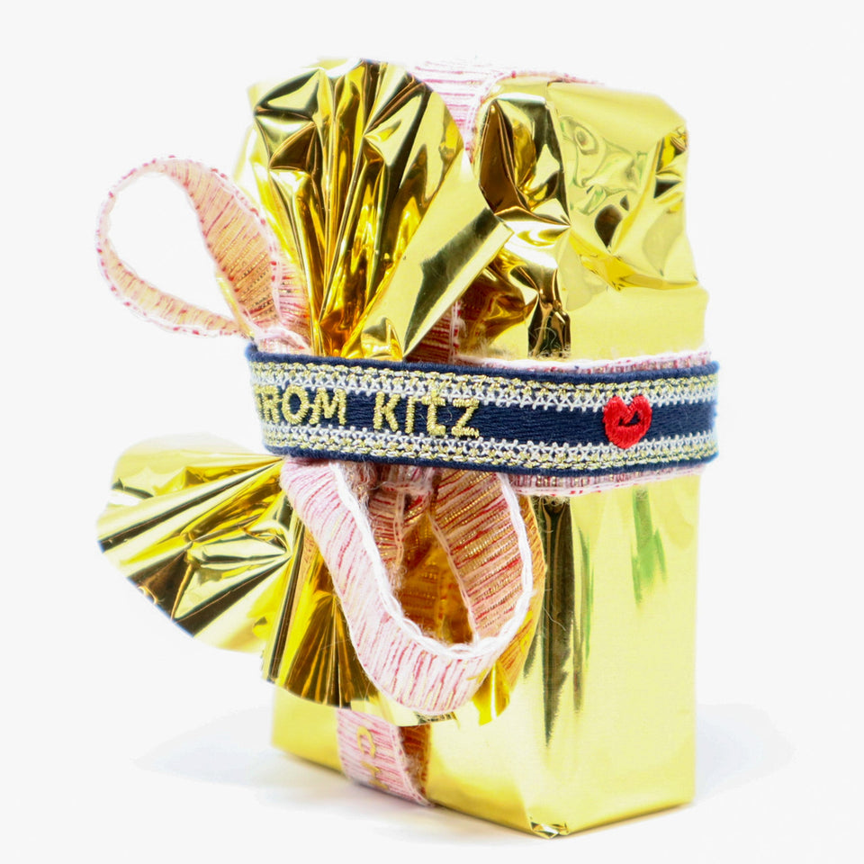 KISS from KITZ WOVEN BRACELET GOLDEN TEXT