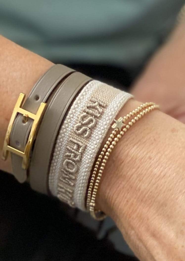 Twinkle Twinkle Little Star Armband mit vergoldeten Perlen