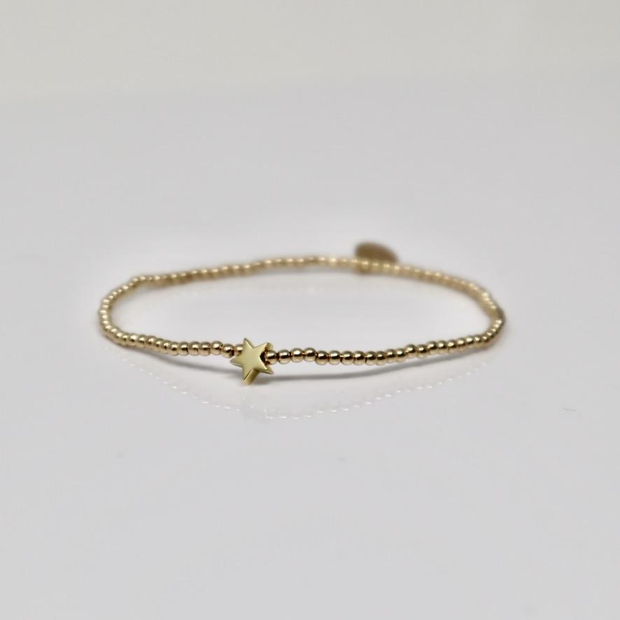 Twinkle Twinkle Little Star Armband mit vergoldeten Perlen
