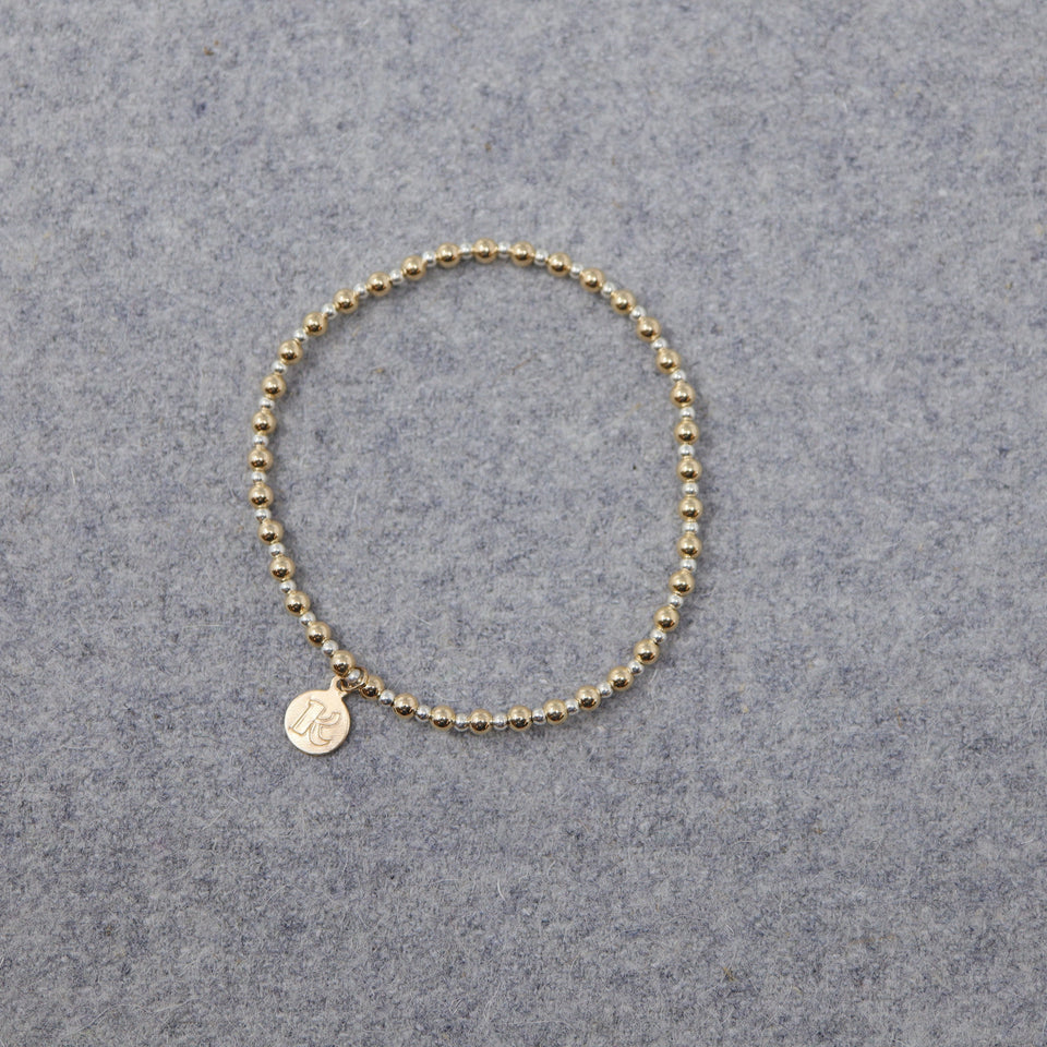 Armband vergoldete-versilberte Perlen