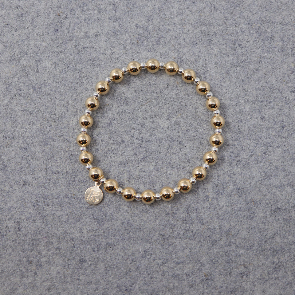 Armband vergoldete-versilberte Perlen