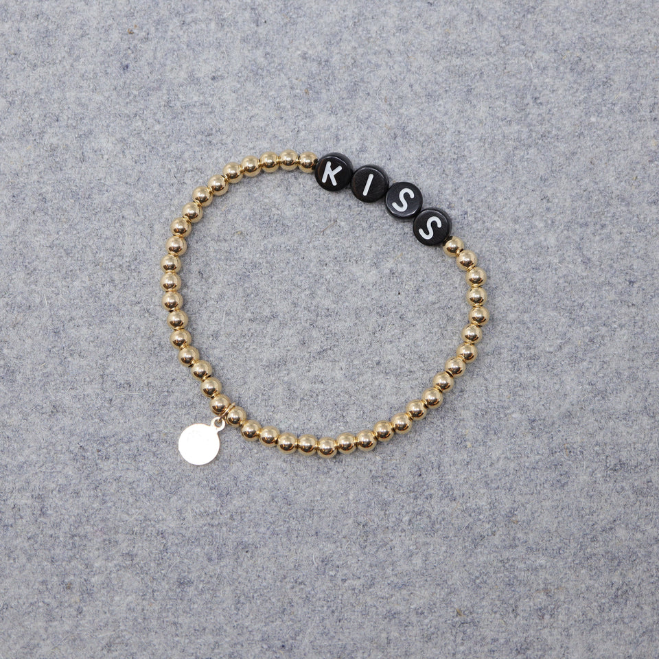 Initials Armband Perlen "Kiss"