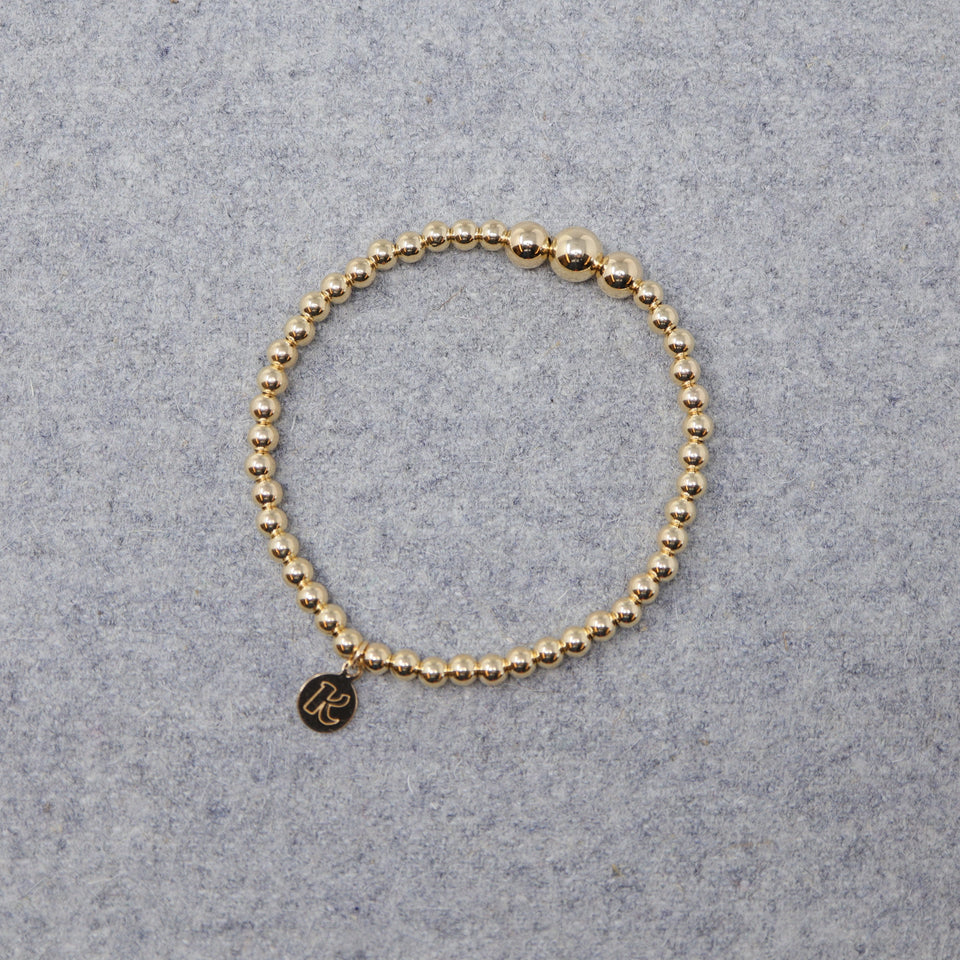 Armband vergoldete Perlen vergoldet/versilbert Bärenbad