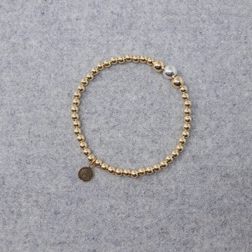 Armband vergoldete Perlen vergoldet/versilbert Bärenbad