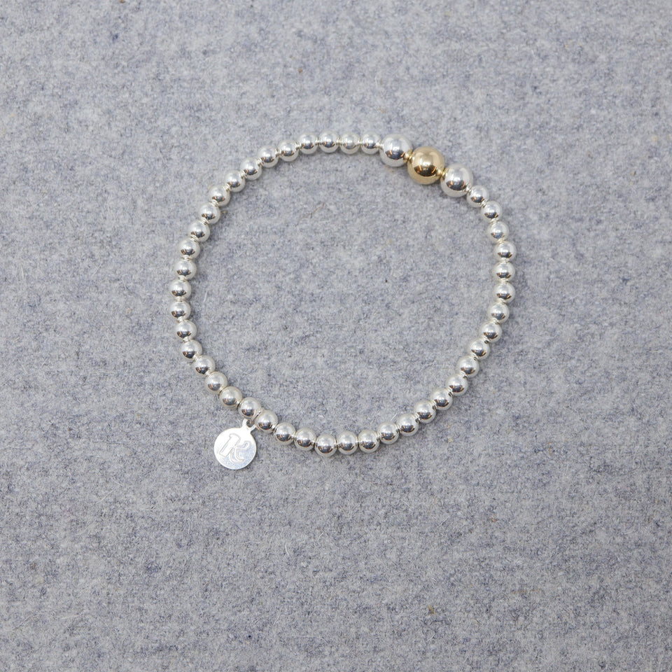Versilbertes Perlen Armband Bärenbad