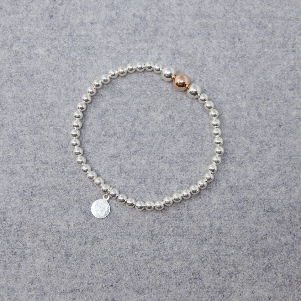 Versilbertes Perlen Armband Bärenbad
