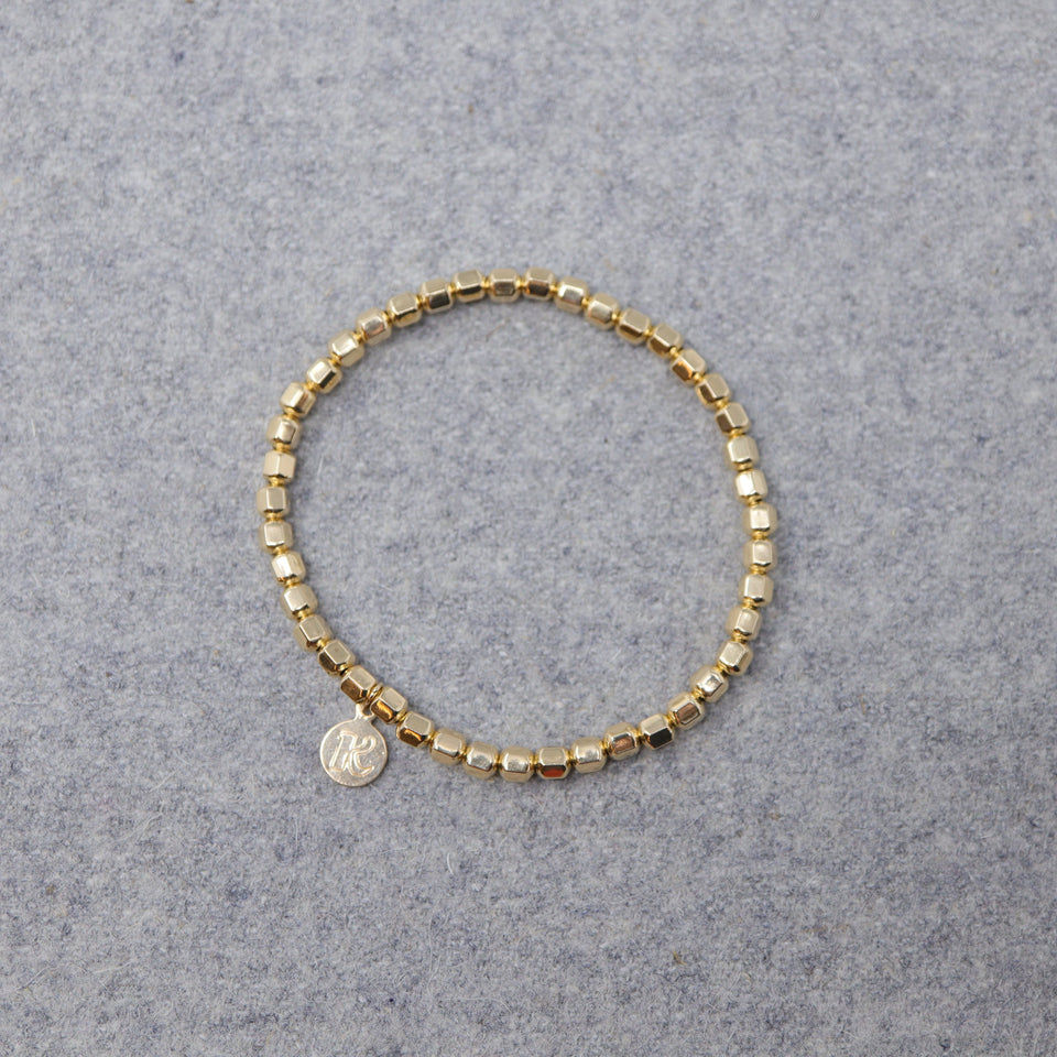 Brunn goldiges Perlen Armband