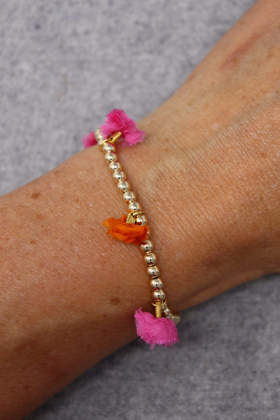 Pomml Pink Orange vergoldeten Armband