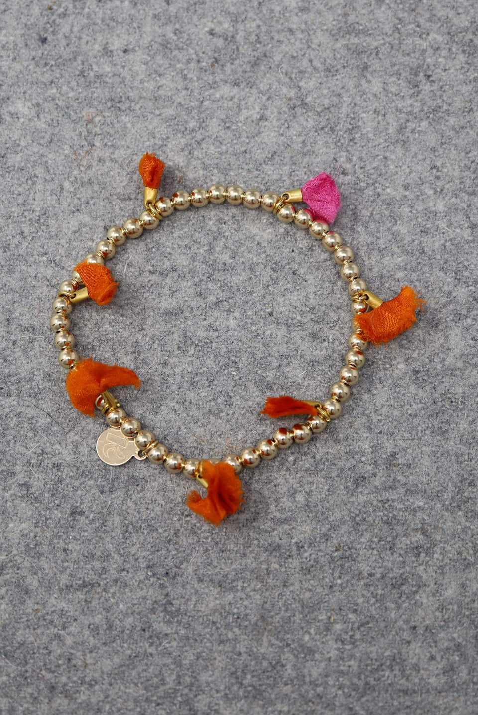 Pomml Orange Pink vergoldeten Armband