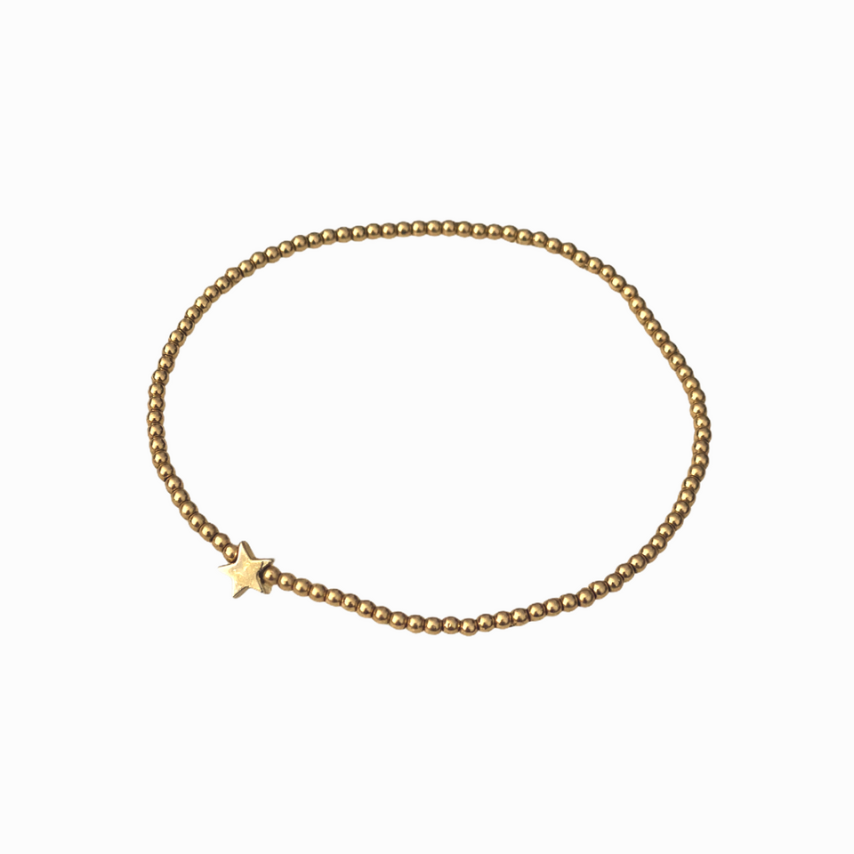 Twinkle Twinkle Little Star Armband mit vergoldeten Perlen