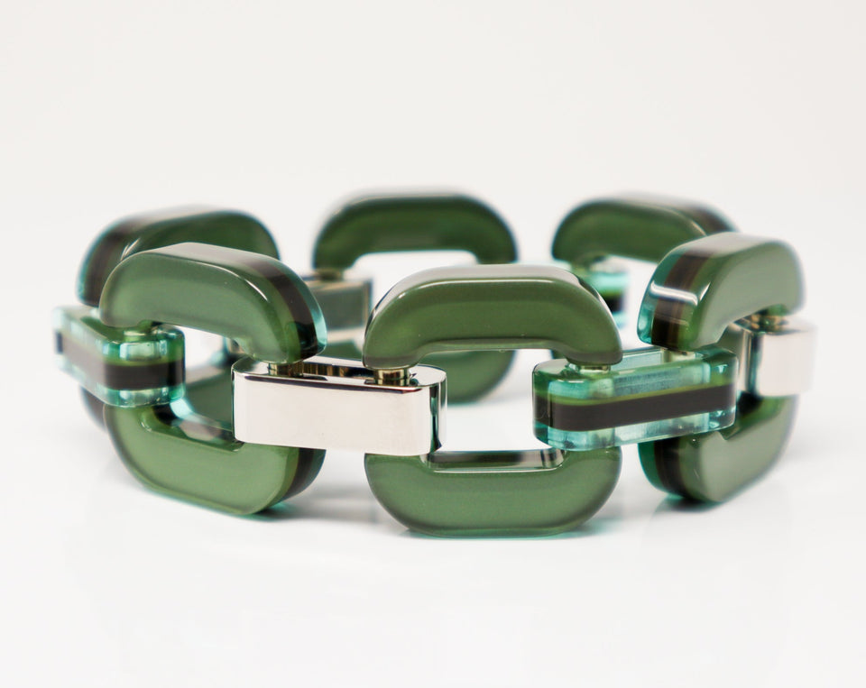BIG Bracelet X.D. Design M Moor green mettalic